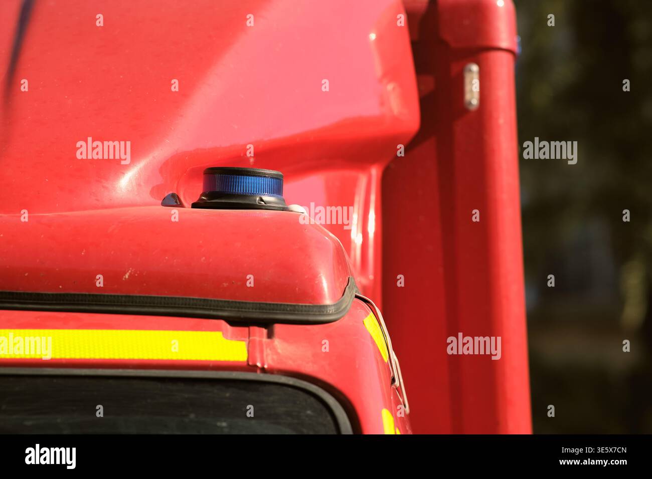 gros plan sur les parties du corps d'un camion de pompiers Banque D'Images