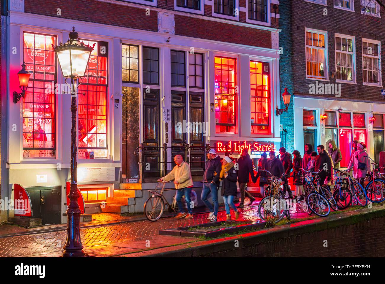 Nuit de Noël à Amsterdam, pays-Bas, Europe Banque D'Images