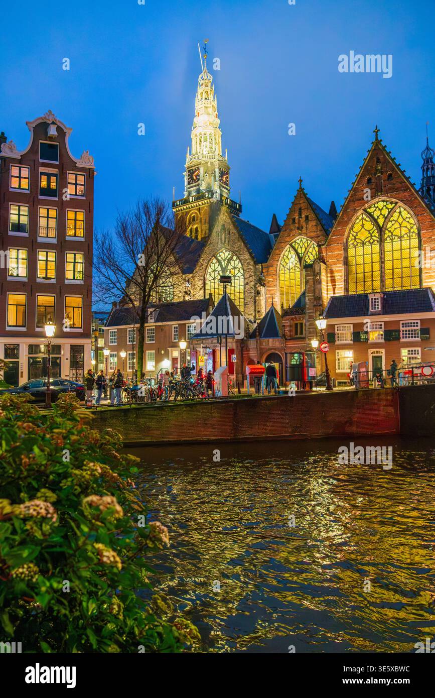 Nuit de Noël à Amsterdam, pays-Bas, Europe Banque D'Images