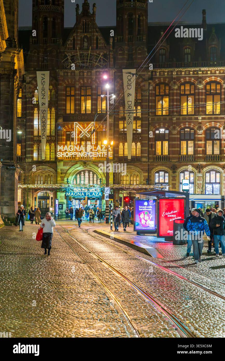 Nuit de Noël à Amsterdam, pays-Bas, Europe Banque D'Images