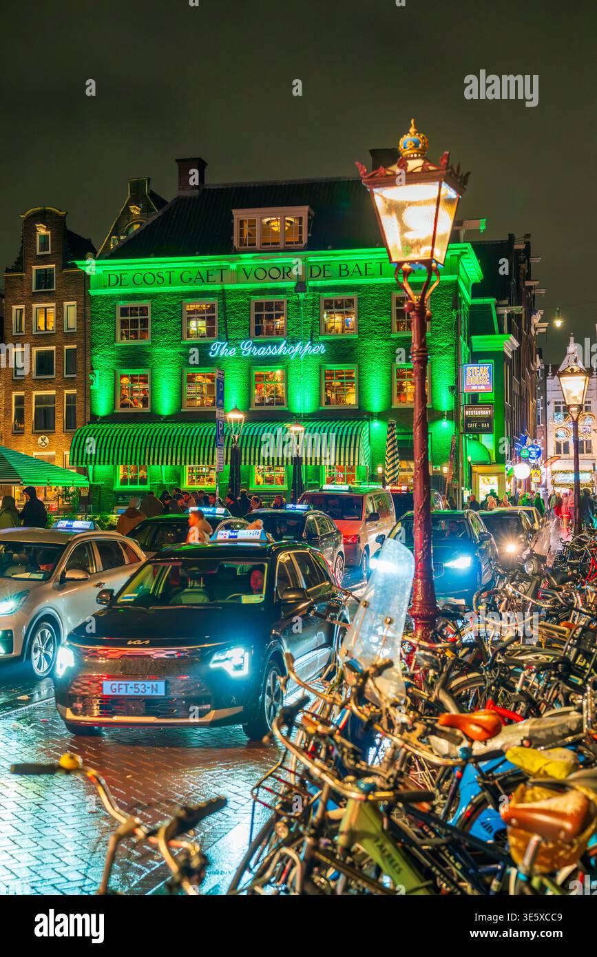 Nuit de Noël à Amsterdam, pays-Bas, Europe Banque D'Images