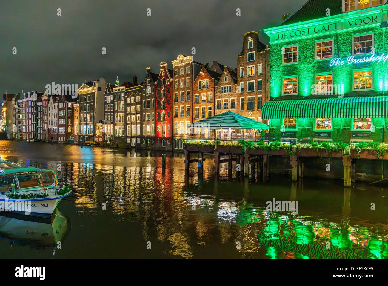 Nuit de Noël à Amsterdam, pays-Bas, Europe Banque D'Images