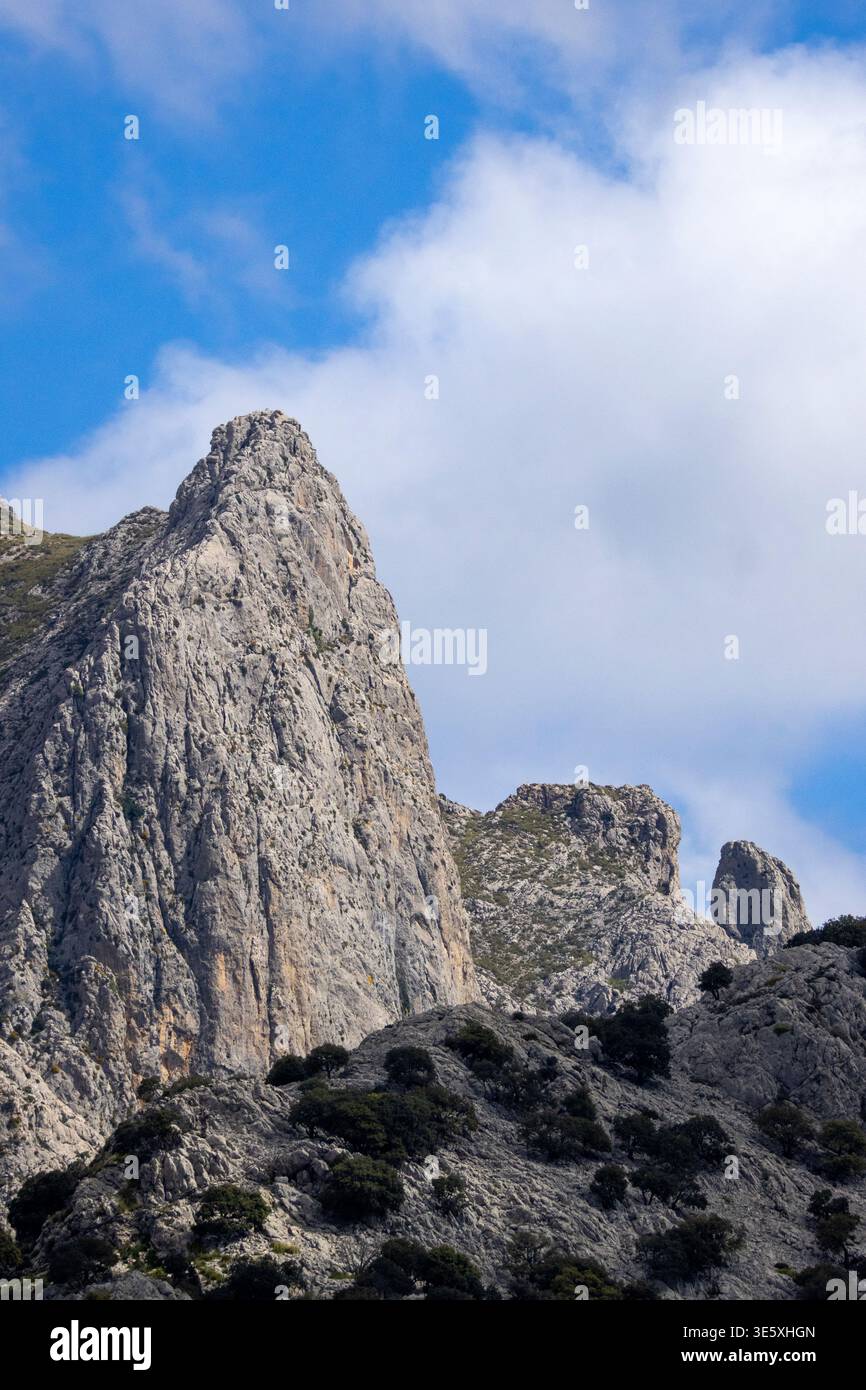 Serra de Tramuntana, chaîne de montagnes, Paratge Natural de la Serra de Tramuntana, île espagnole de Majorque, Espagne. Banque D'Images