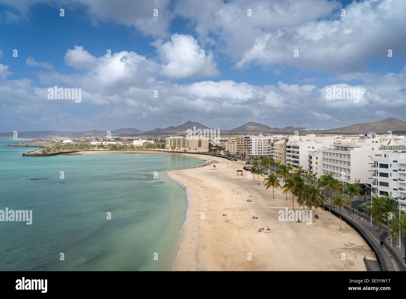 La plage d'Arrecife sur Lanzarote Banque D'Images
