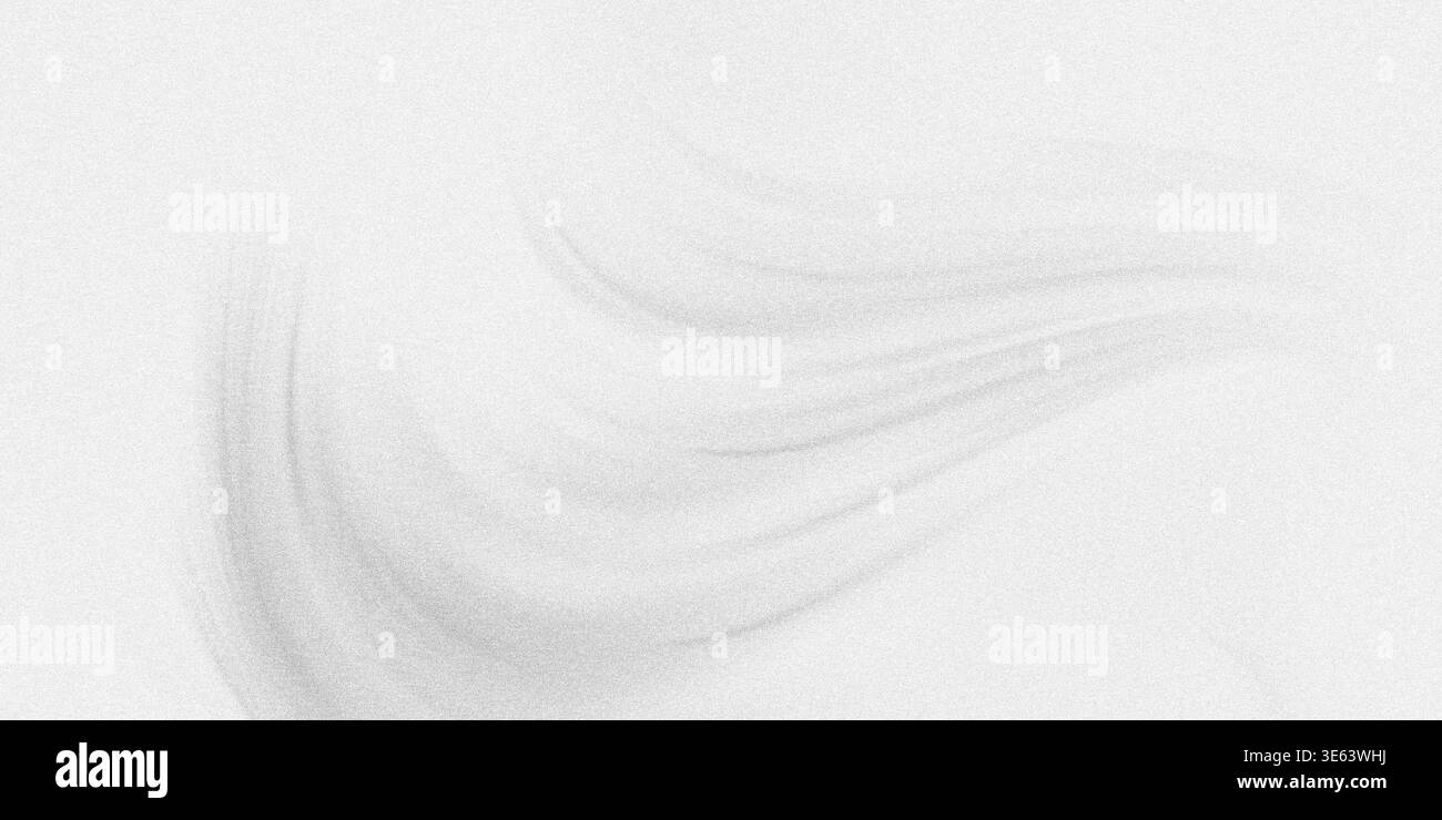 Motif tourbillonnant blanc minimaliste isolé sur fond blanc pur avec des courbes fluides et une texture subtile Banque D'Images