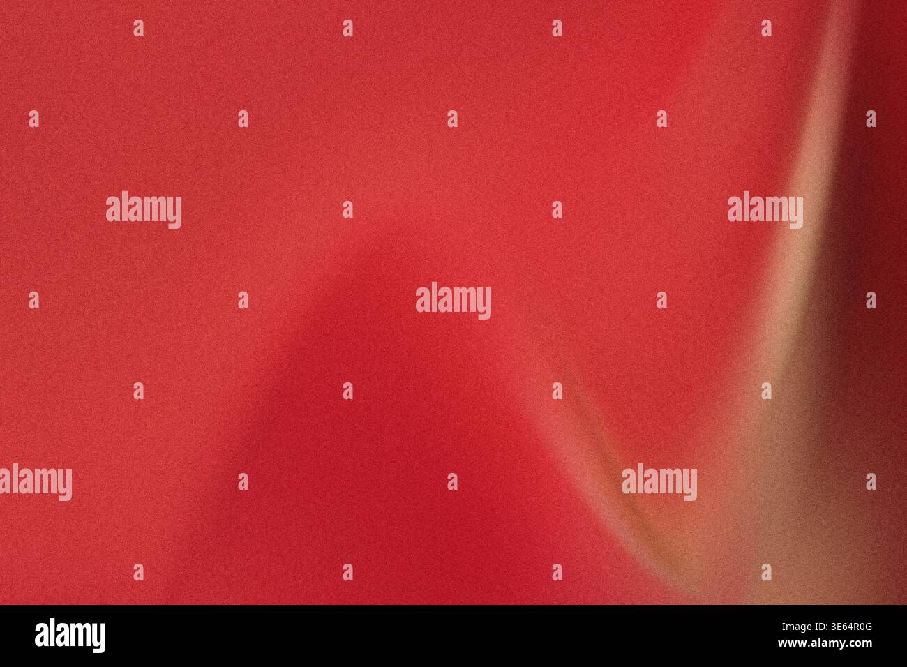 Fond rouge vif avec des lignes courbes beiges et une surface texturée, créant un effet visuel dynamique et énergique Banque D'Images