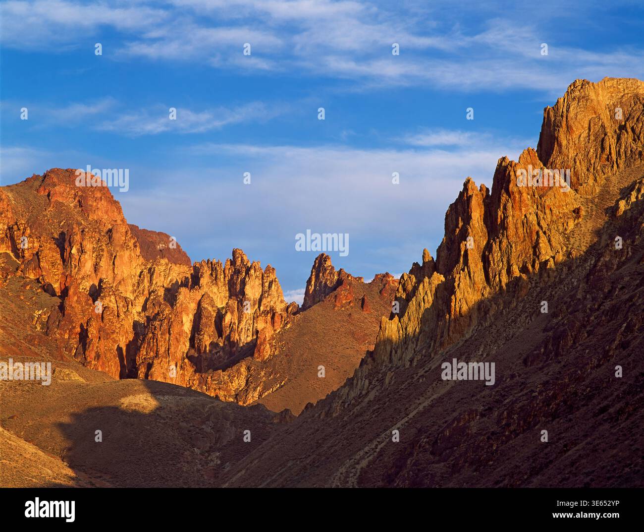 Formations rocheuses à Leslie Gulch, dans le sud-est de l'Oregon. Une zone de préoccupation environnementale critique du Bureau of Land Management. Banque D'Images