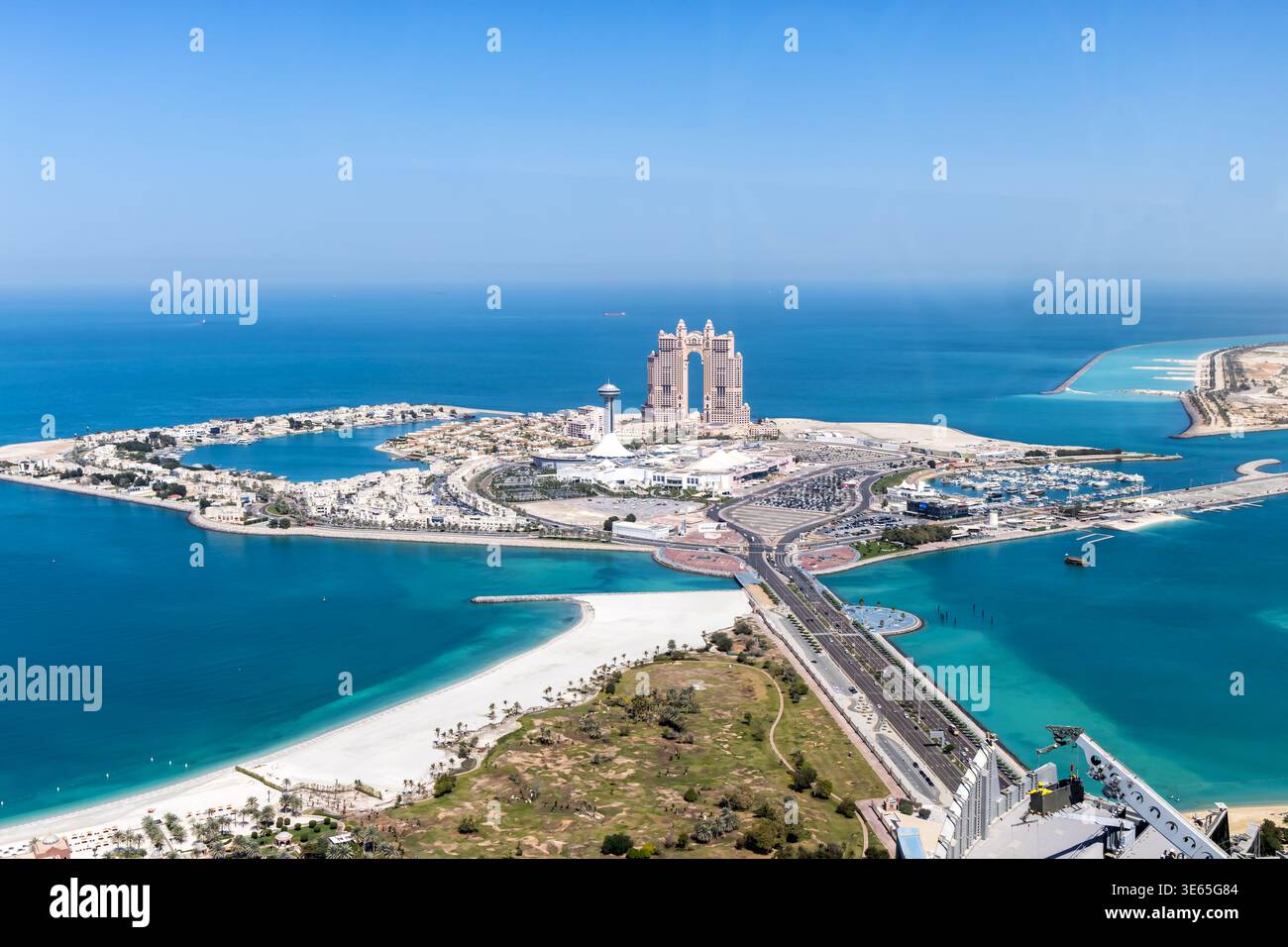 Horizon d'Abu Dhabi vu d'en haut voyager à Abu Dhabi, Émirats arabes Unis Banque D'Images