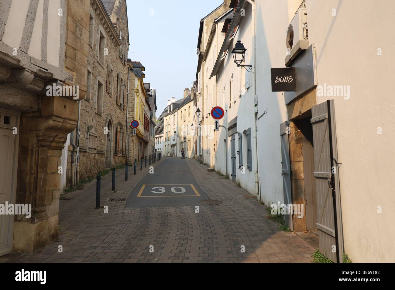 Rue ancienne typique, ville de vannes, département du Morbihan, Bretagne, France Banque D'Images