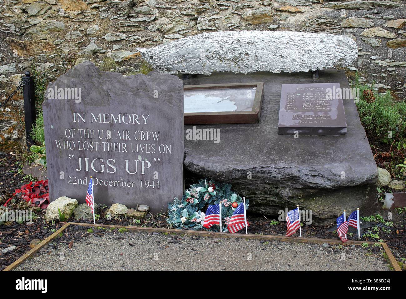 Le Jigs Up Memorial, Breakwater Country Park, Anglesey, pays de Galles Banque D'Images