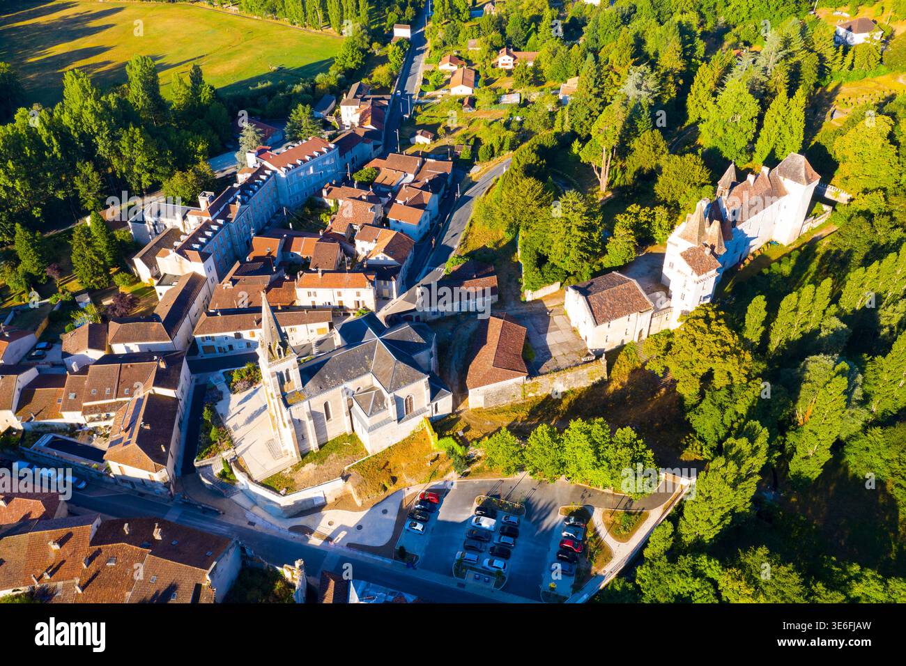 Commune de Château l'eveque dans le département de la Dordogne, France Banque D'Images
