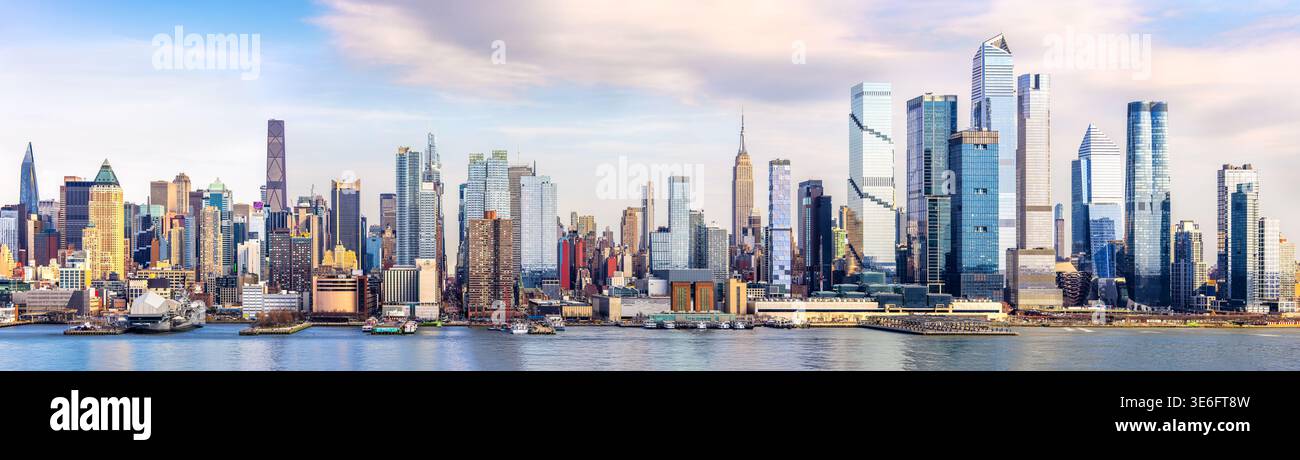 Panorama sur les gratte-ciel de New York City Banque D'Images