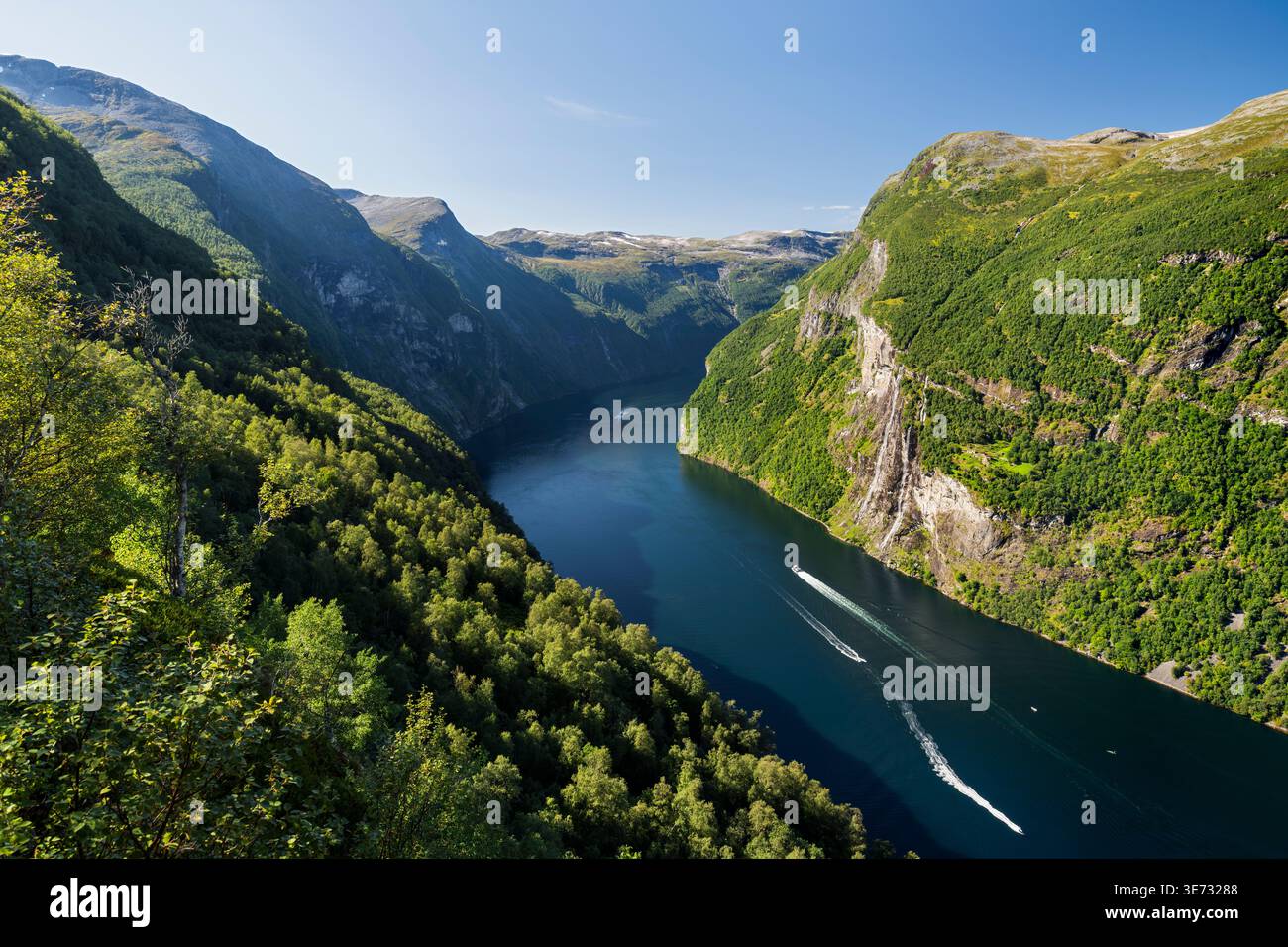 Geirangerfjord, Geiranger, More og Romsdal, Norvège Banque D'Images