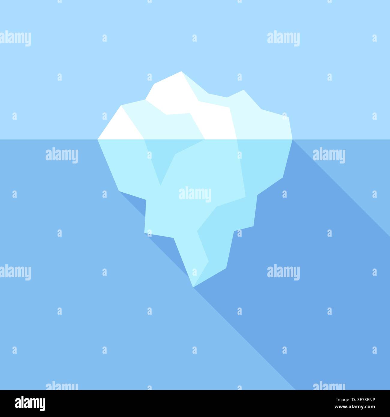 Concept d'illustration d'iceberg de profondeurs cachées et illustration vectorielle de connaissance Illustration de Vecteur