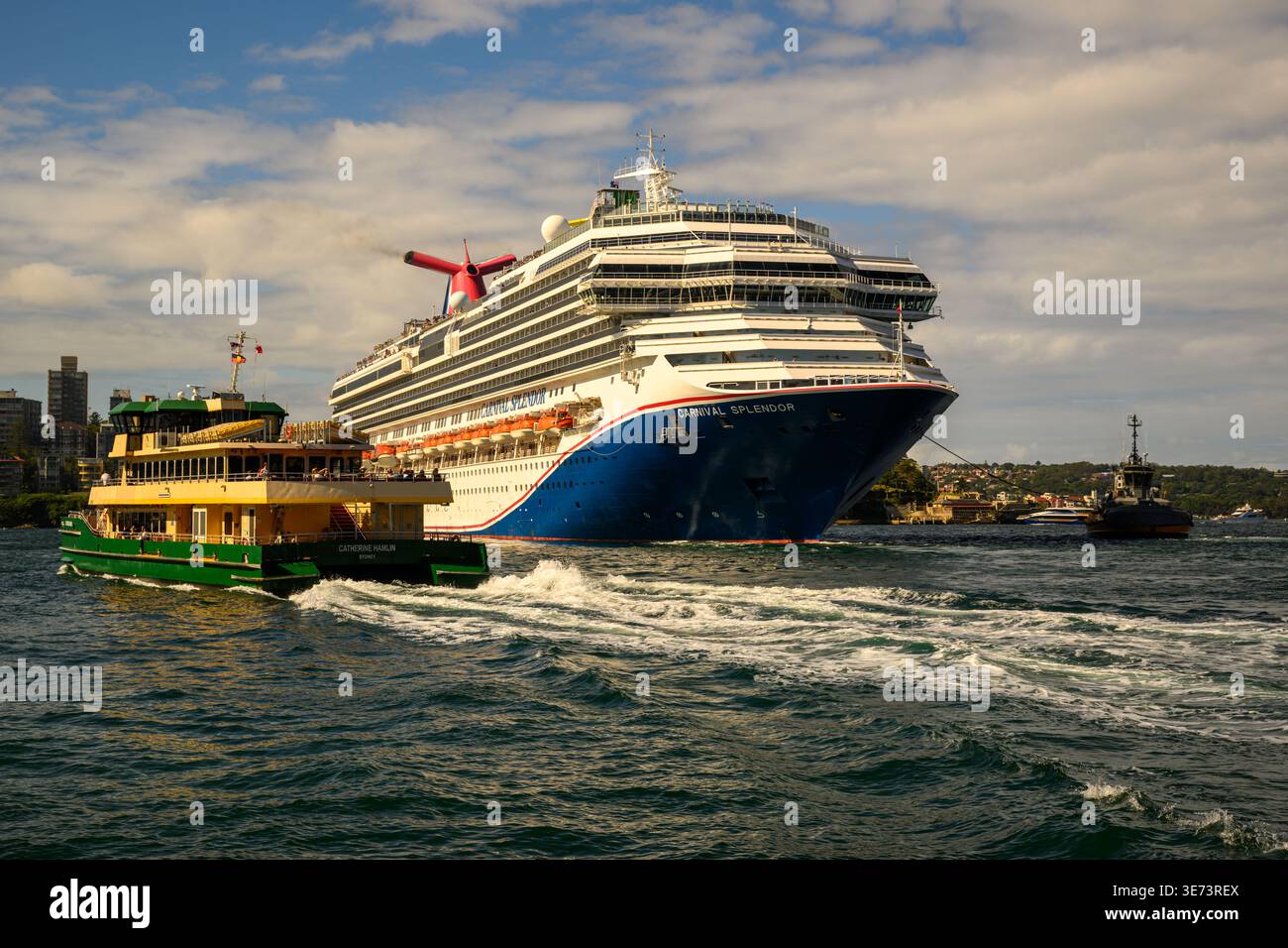 Le paquebot Carnival Splendor quitte le port de Sydney, Sydney, Australie Banque D'Images
