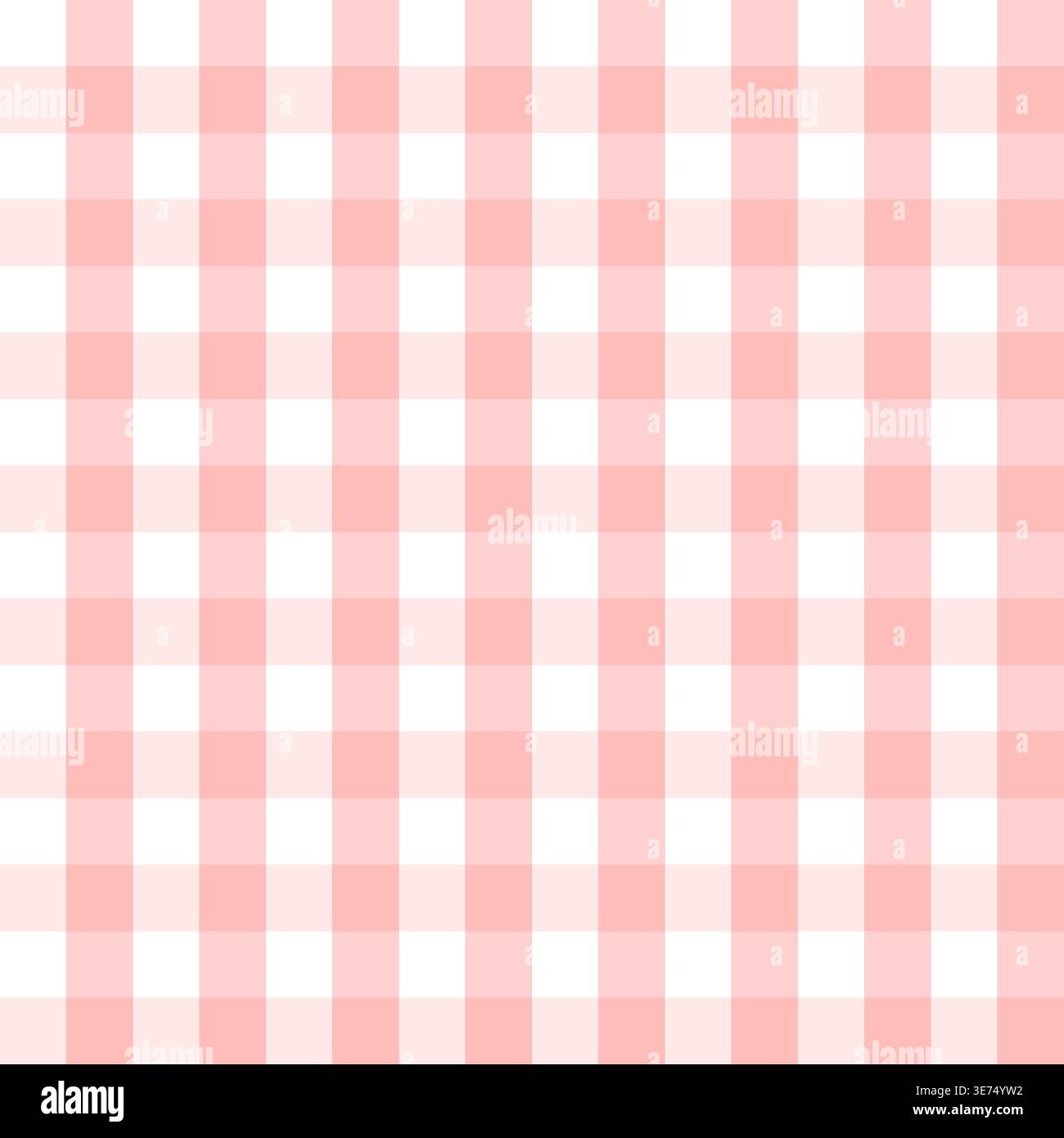 Motif à carreaux rose sans couture dans un style aquarelle doux. Design simple de grille avec texture douce et tons pastel. Banque D'Images