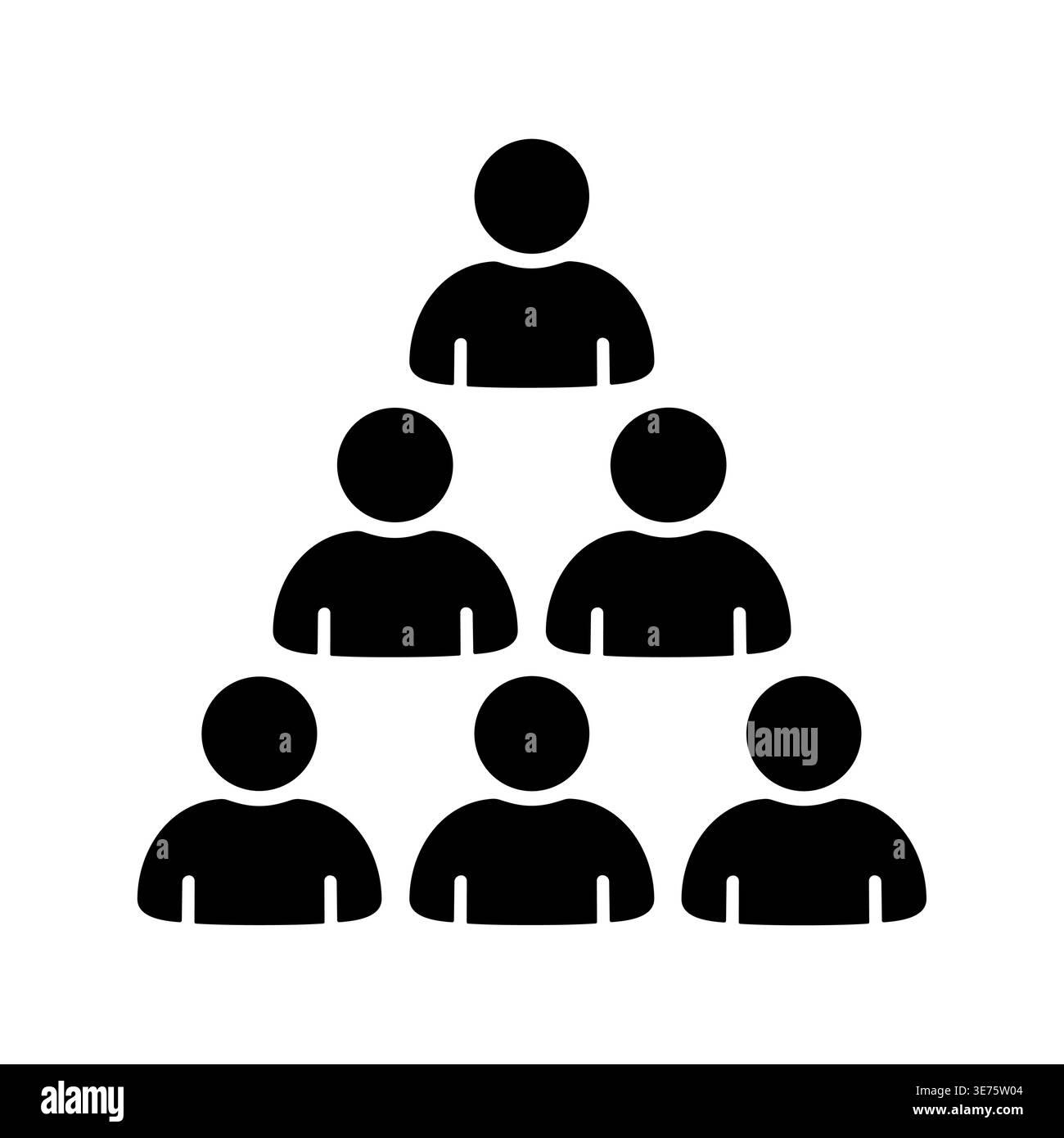 Conception d'illustration d'icône noire de schéma pyramidal de vecteur simple Illustration de Vecteur