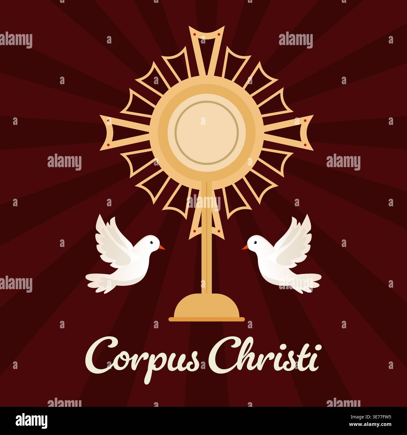 célébrez l'illustration de corpus christi dans un design plat Illustration de Vecteur