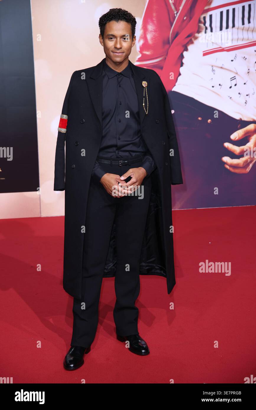 Jaafar Jackson assiste à la première biopic internationale MICHAEL, Uber Platz, 10.4.26 Banque D'Images