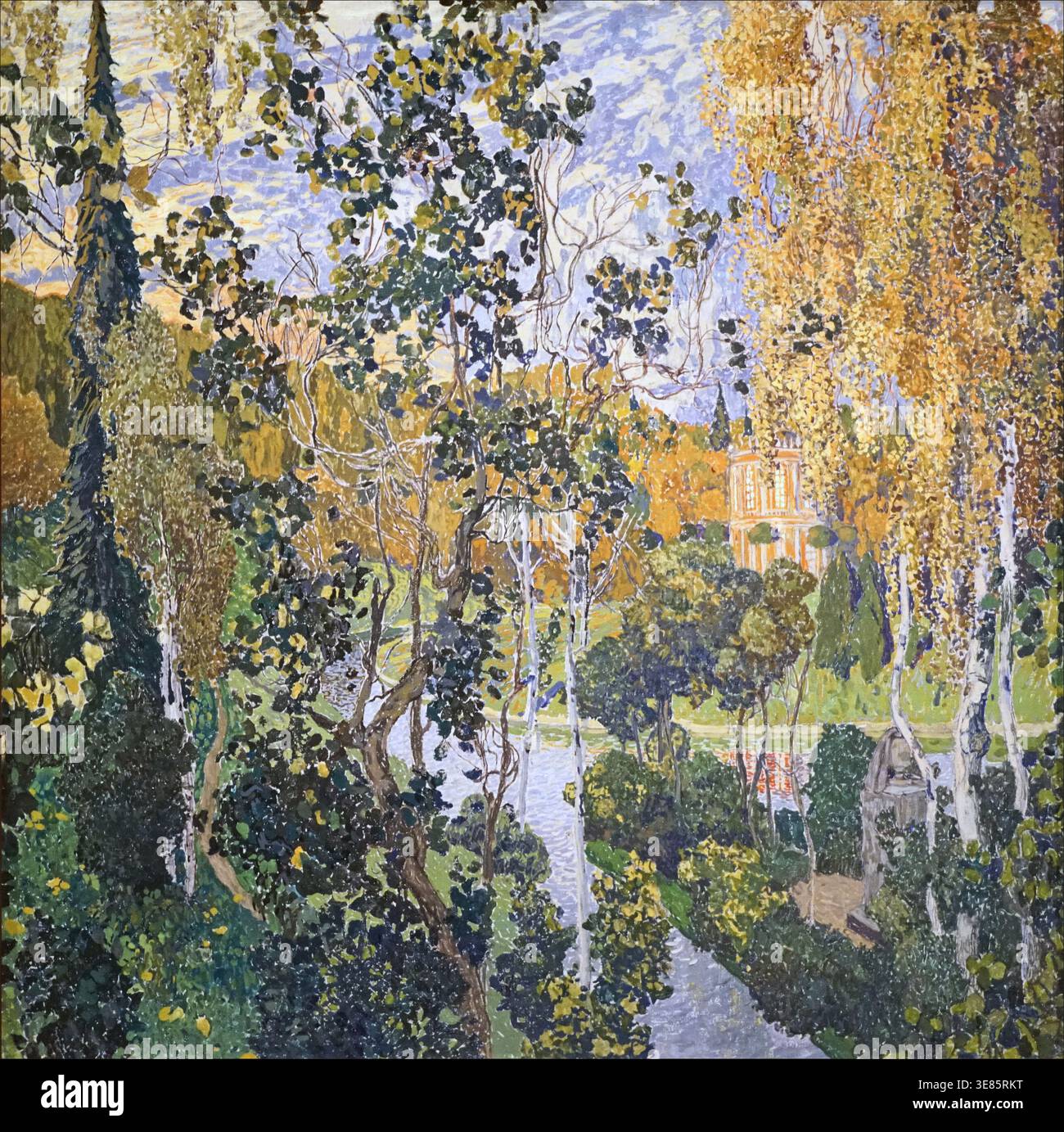 Paysage. Pavlovsk, 1915. Trouvé dans la collection de la Galerie d'État Tretiakov, Moscou. Banque D'Images
