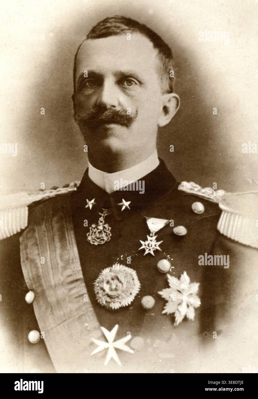 Portrait du roi d'Italie, Vittorio Emanuele III (Victor Emmanuel) (1869-1947). Banque D'Images