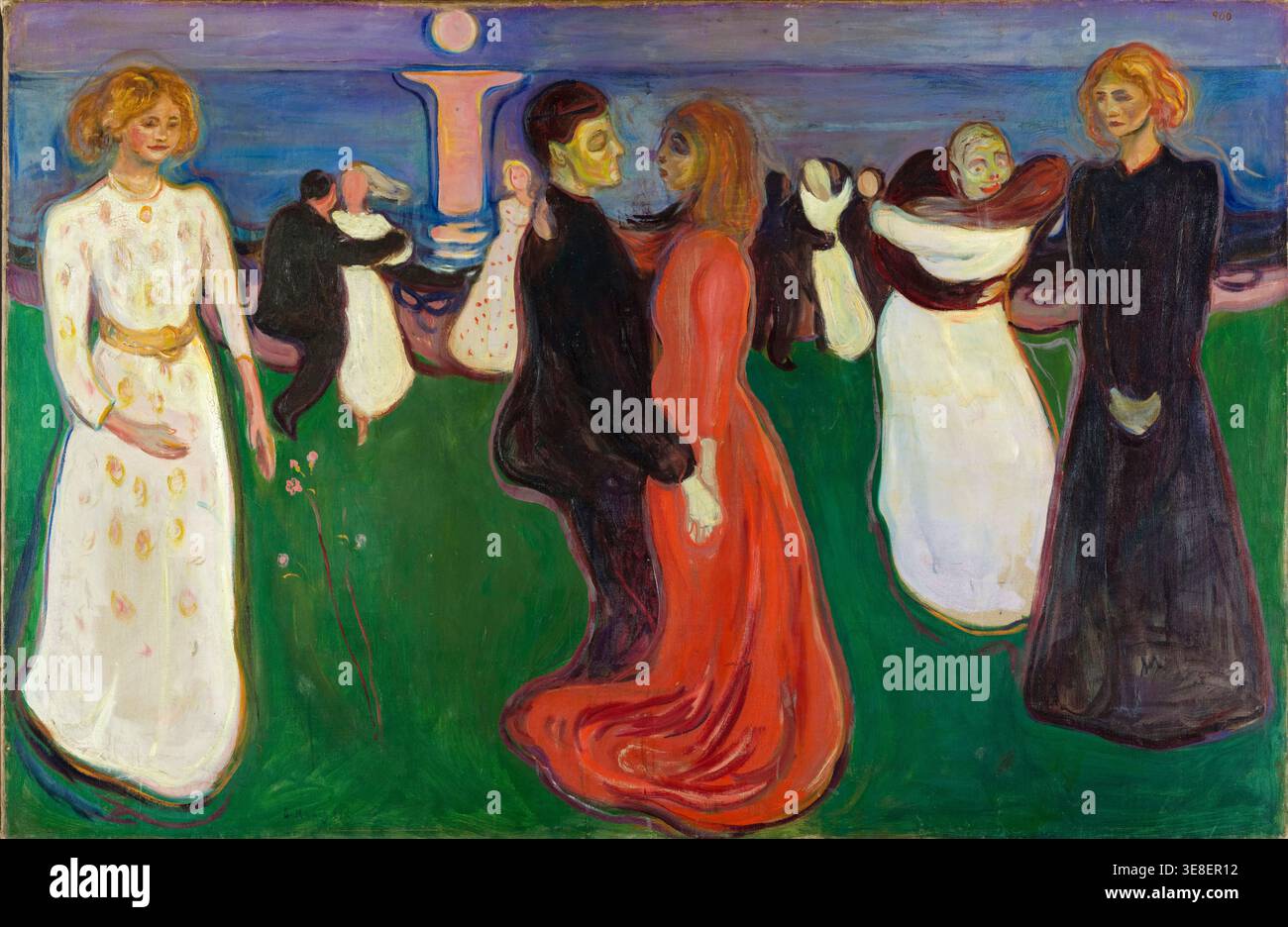 Edvard Munch, La danse de la vie, peinture de personnes dansant en huile sur toile, 1899-1900 Banque D'Images