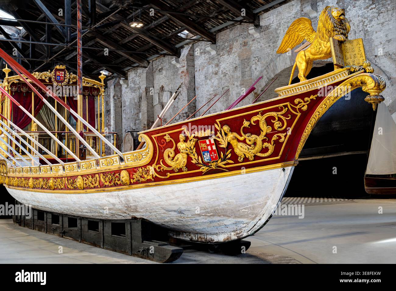 Vaisseau cérémoniel (XIXe siècle). Musée d'histoire navale, Venise, Italie Banque D'Images