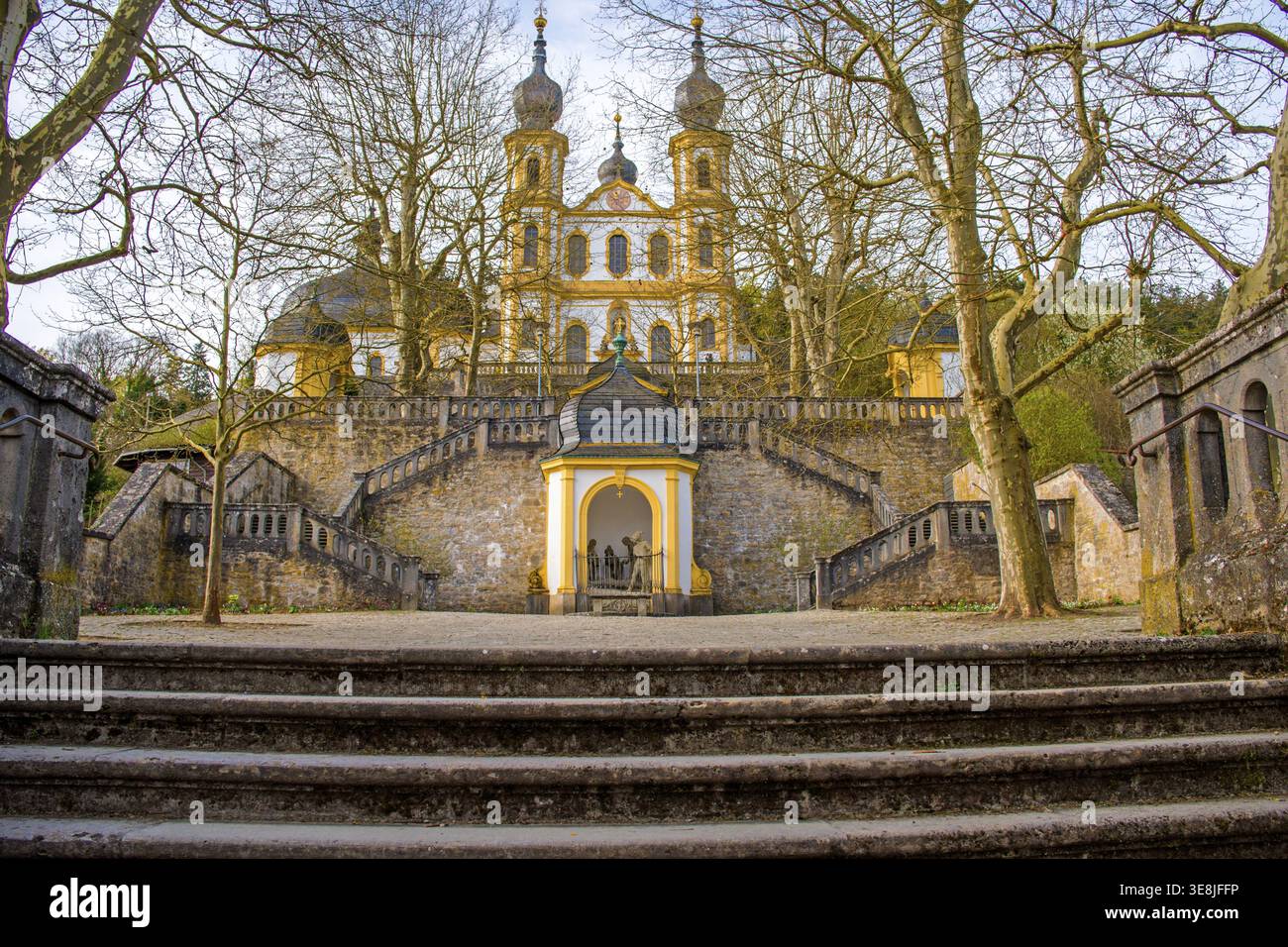 L'église de pèlerinage (également connue sous le nom de Kaeppele) sur le Nikolausberg à Wuerzbourg Banque D'Images