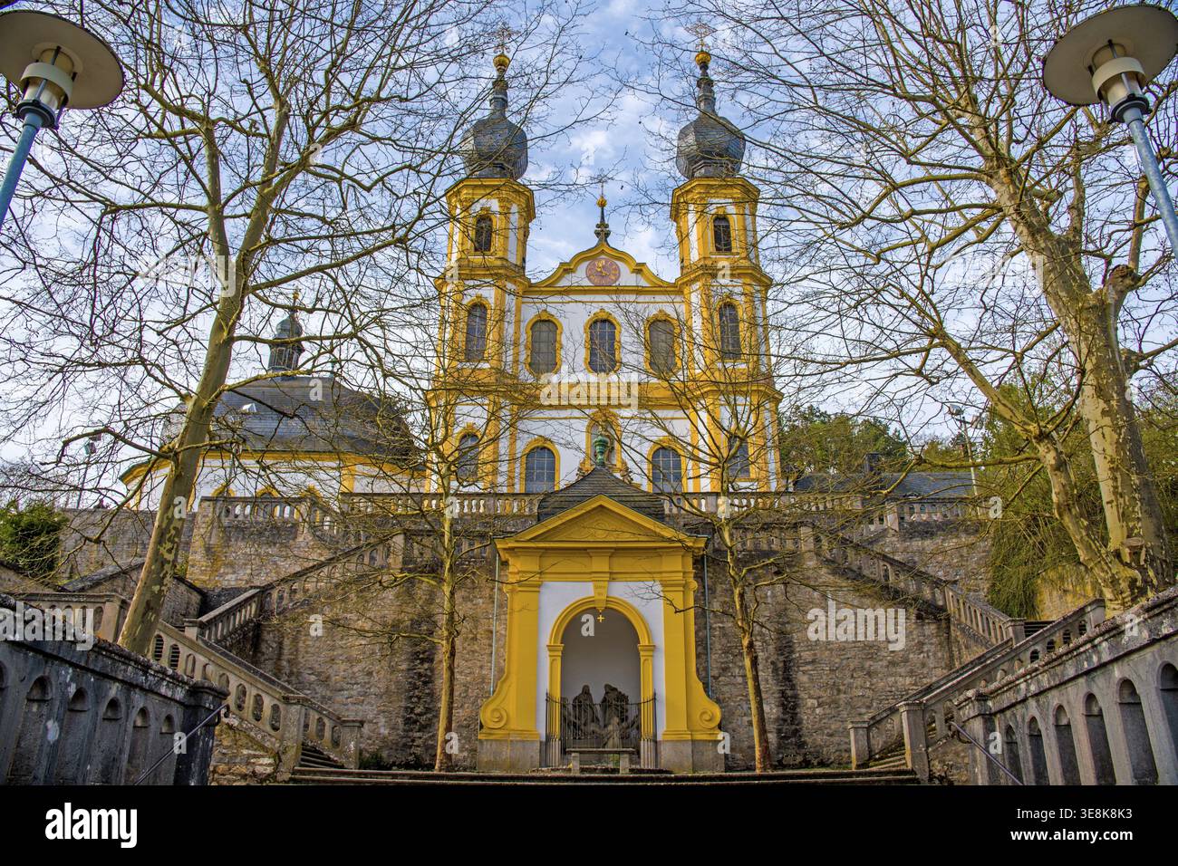 L'église de pèlerinage (également connue sous le nom de Kaeppele) sur le Nikolausberg à Wuerzbourg Banque D'Images
