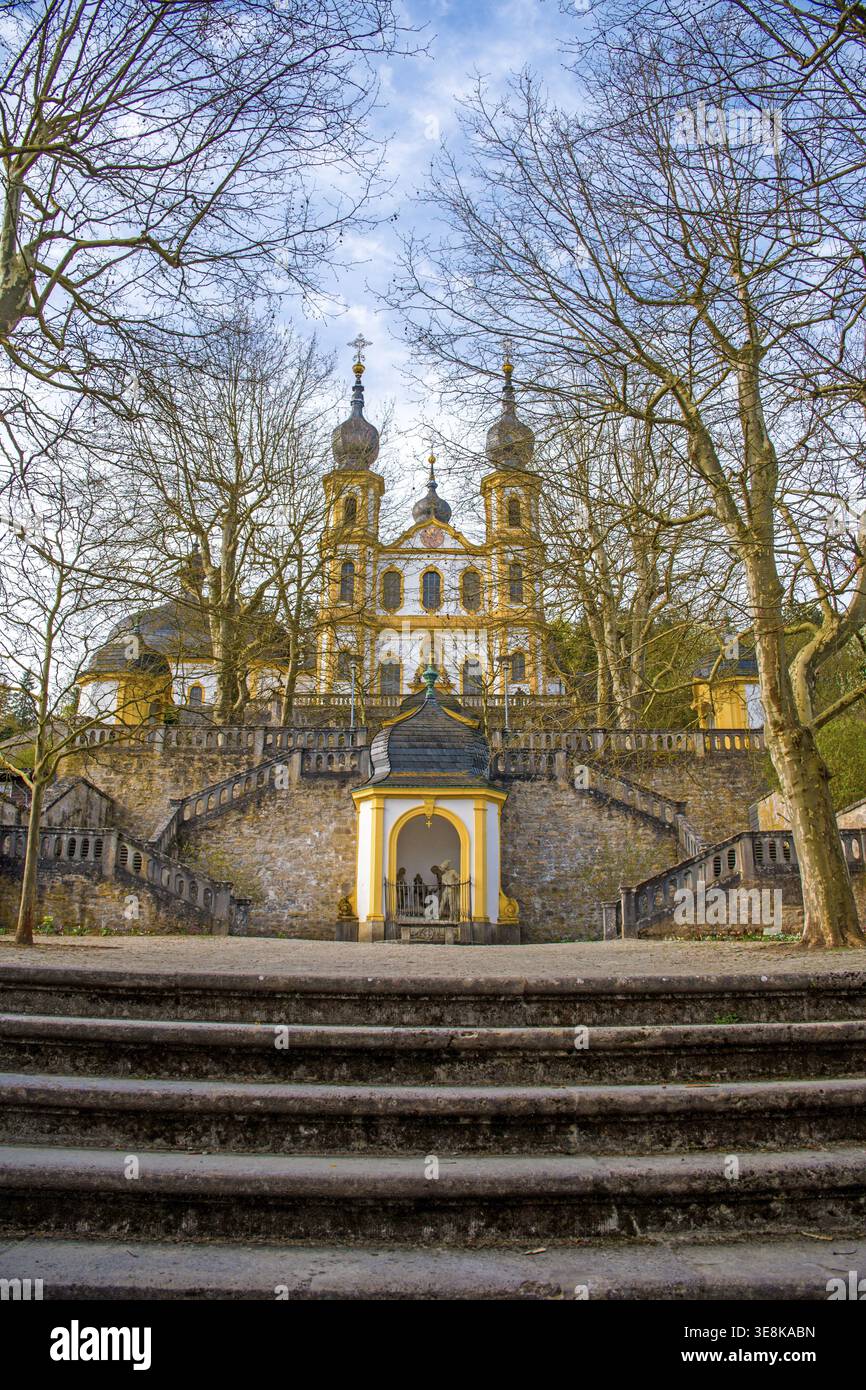L'église de pèlerinage (également connue sous le nom de Kaeppele) sur le Nikolausberg à Wuerzbourg Banque D'Images