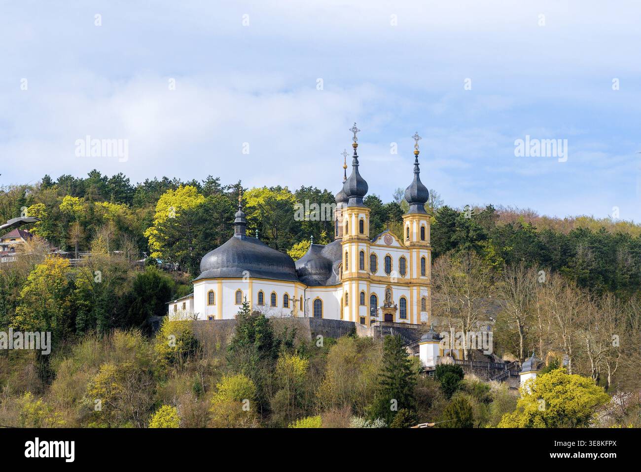 L'église de pèlerinage (également connue sous le nom de Kaeppele) sur le Nikolausberg à Wuerzbourg Banque D'Images