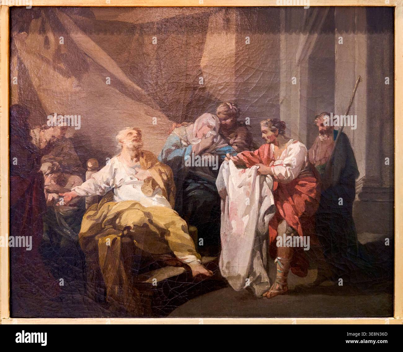 Jacob recevant la tunique tachée de sang de Joseph (croquis), circa 1798, Simon Julien (Toulon 1735 - 1800 Paris), Musée Bonnat-Helleu, Musée des beaux-arts Banque D'Images