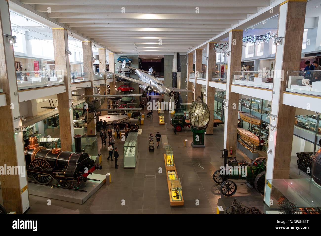 L'atrium du Science Museum à South Kensington, Londres, Angleterre Banque D'Images