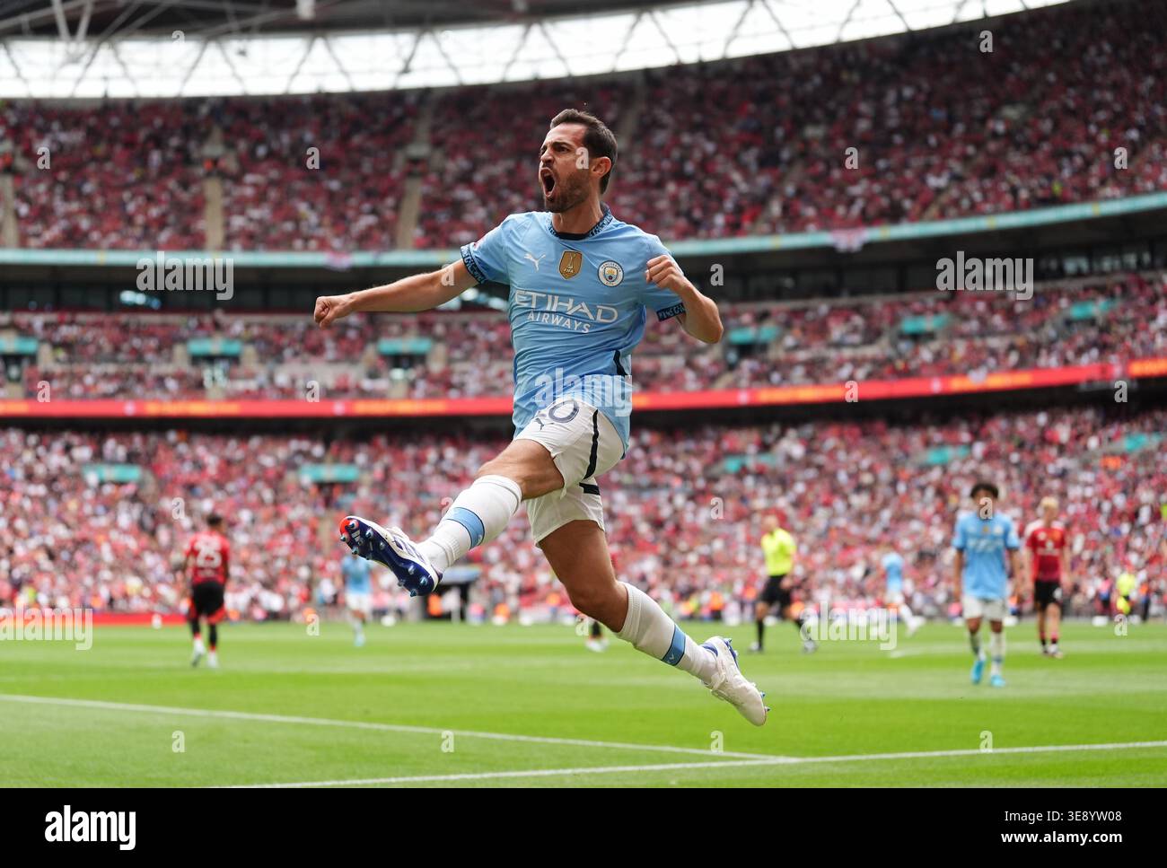 Dossier photo du 10/08/24 de Bernado Silva. Manchester City a confirmé que Bernardo Silva quittera le club cet été. Date d'émission : jeudi 16 avril 2026. Banque D'Images