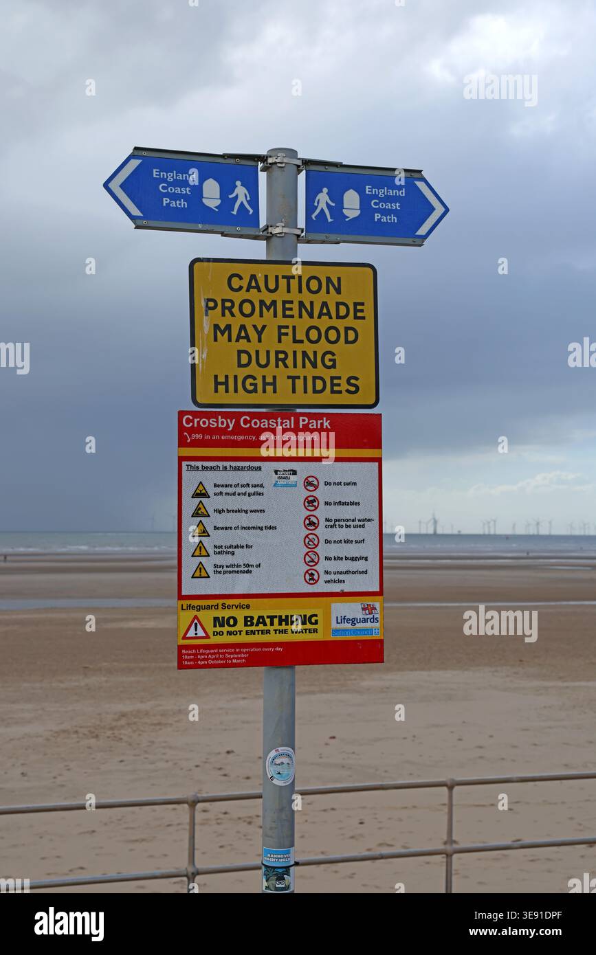 Sentier côtier d'Angleterre à Crosby Banque D'Images