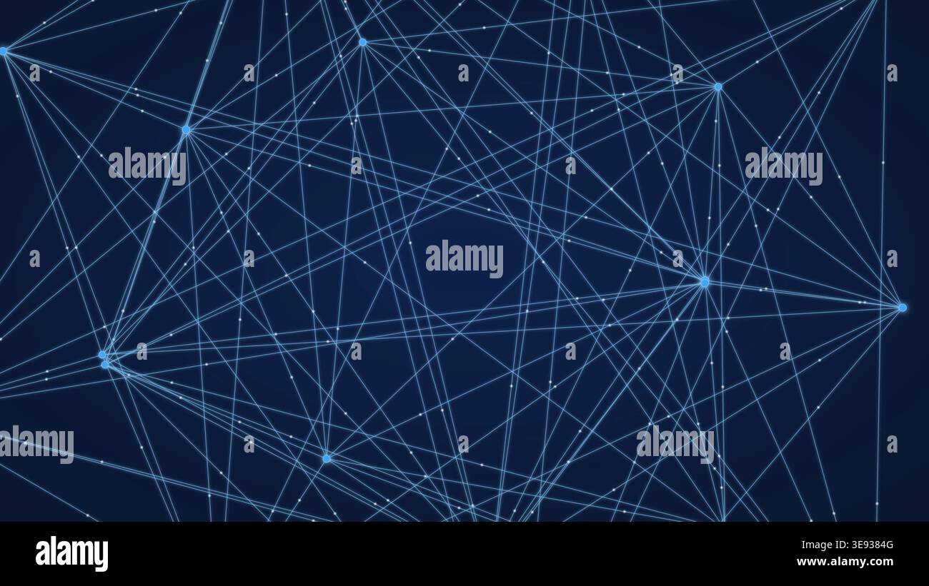 Réseau d'intelligence artificielle IA Agentic avec connexions autonomes Banque D'Images