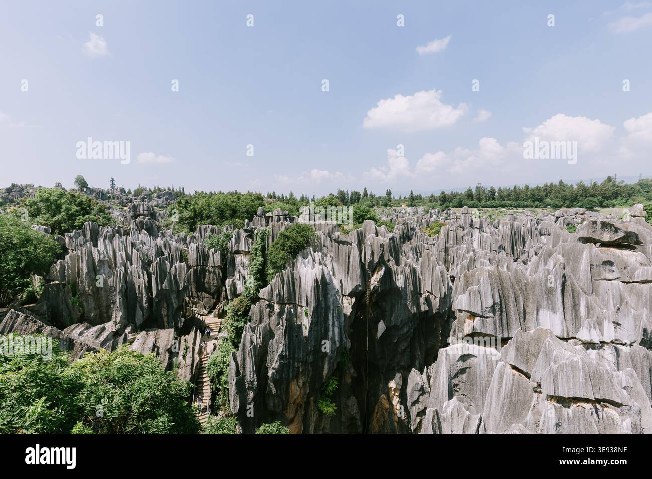 Forêt de pierres à Kunming Yunnan Banque D'Images