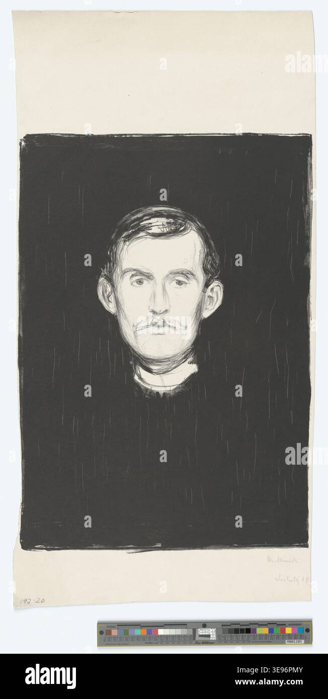 Edvard Munch (1863-1944) est un artiste norvégien connu pour son exploration profonde des thèmes psychologiques. Ce tirage d’archives de la collection Munchmuseet présente l’une des œuvres graphiques de Munch, axée sur les thèmes de l’isolement émotionnel et de la détresse psychologique. La reproduction met en valeur l’approche unique de Munch pour transmettre les luttes intérieures et la vulnérabilité émotionnelle de la condition humaine. Banque D'Images