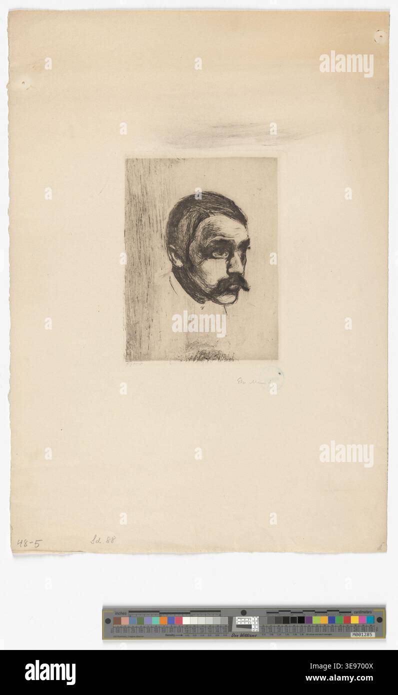 Edvard Munch (1863-1944) est un peintre et graveur norvégien de premier plan, largement reconnu pour son expressionniste Cette copie d'archives, de la collection Munchmuseet, reflète l'influence continue de Munch sur l'art moderne en mettant l'accent sur l'expression psychologique et le symbolisme. Banque D'Images