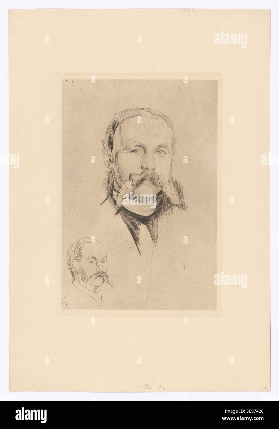 Cette image d'archives du Munchmuseet met en valeur l'une des œuvres graphiques d'Edvard Munch. Connu pour sa capacité à transmettre la profondeur émotionnelle, l'art de Munch explore souvent les thèmes de la peur existentielle, de l'anxiété et de l'isolement humain. Banque D'Images