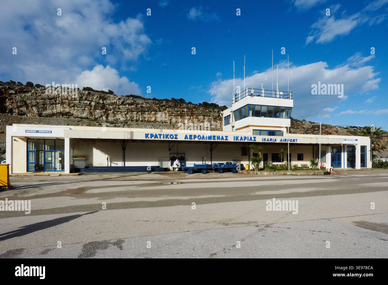 Aéroport d'Ikaria, Ikaria, Grèce Banque D'Images