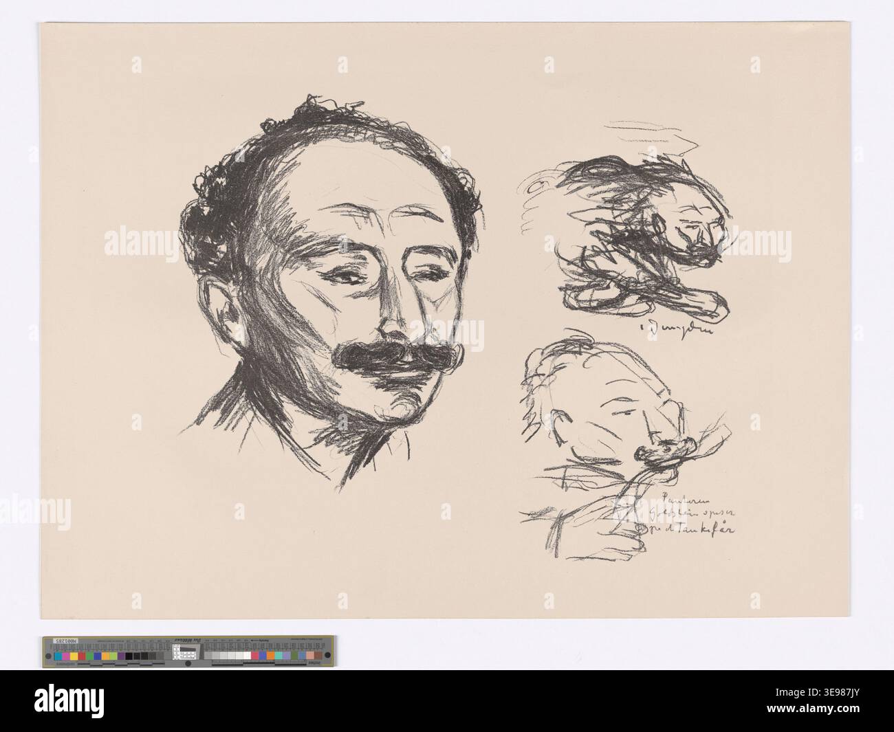 Ce tirage d’archives du Munchmuseet met en lumière l’exploration de l’angoisse psychologique d’Edvard Munch et sa capacité à transmettre un profond conflit émotionnel à travers son style expressionniste. Banque D'Images