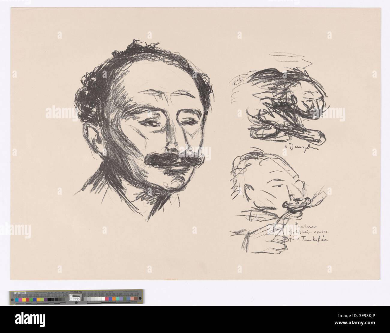 Ce tirage des archives Munchmuseet capture l'essence de l'exploration artistique d'Edvard Munch dans les émotions humaines, en se concentrant sur les thèmes de la peur, de l'isolement et des troubles mentaux qui ont défini ses œuvres expressionnistes. Banque D'Images