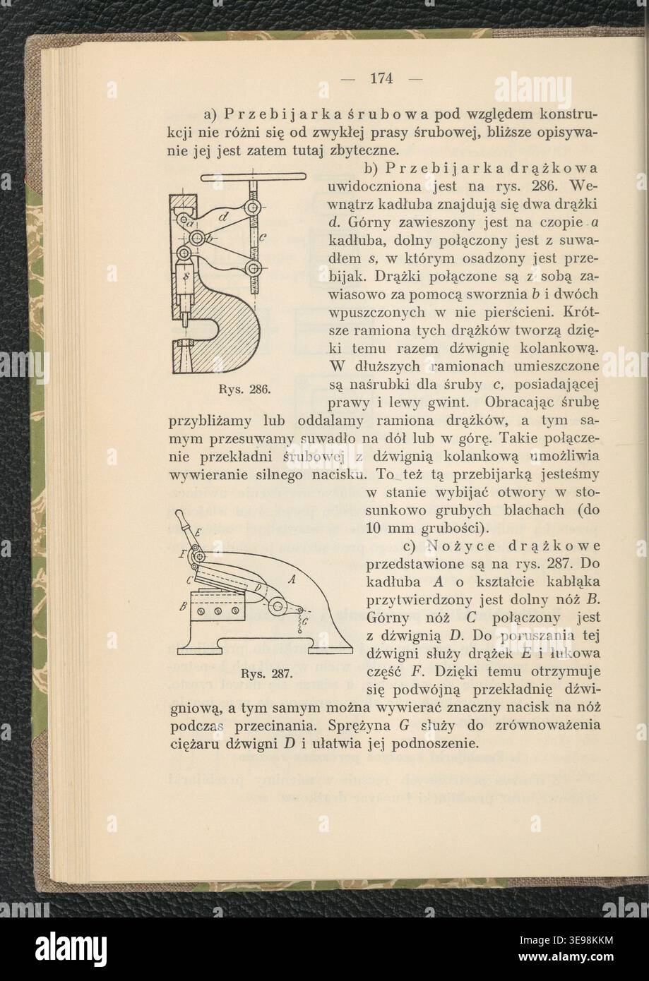 Edward Herzberg (1886–1957) était un éminent ingénieur et éducateur polonais. Le troisième volume de sa série de manuels de 1939 'Obrabiarki i Narzedzia do Metali' offre des informations approfondies sur les outils et les machines de travail des métaux, destinées aux élèves des écoles techniques. Ce volume, publié à Toruń par W. L. Anczyc, est une ressource pédagogique importante dans le domaine du génie mécanique et de la fabrication industrielle. Banque D'Images