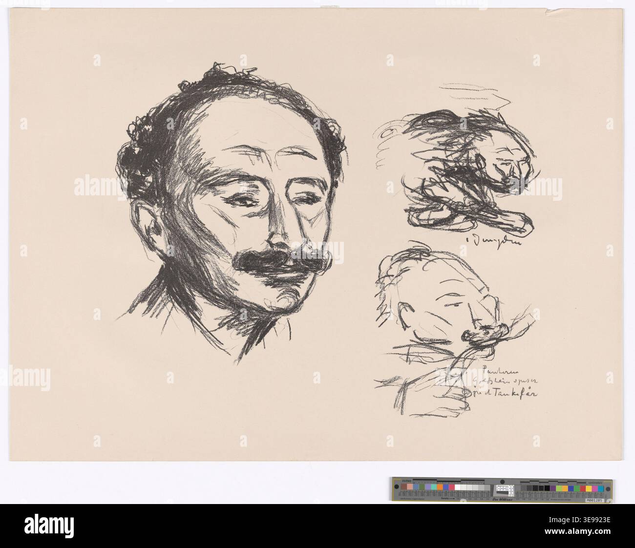 Ce tirage d’archives, conservé au Munchmuseet, représente la réflexion artistique d’Edvard Munch sur l’isolement humain et la peur intérieure, thèmes clés de ses œuvres expressionnistes. Banque D'Images