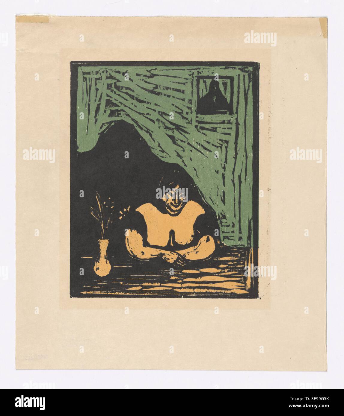 Ce tirage d'archives d'Edvard Munch (1863-1944), conservé au Munchmuseet, reflète son influence sur le mouvement artistique expressionniste et européen moderne Le travail de Munch reste un élément déterminant de l’histoire artistique du XXe siècle. Banque D'Images