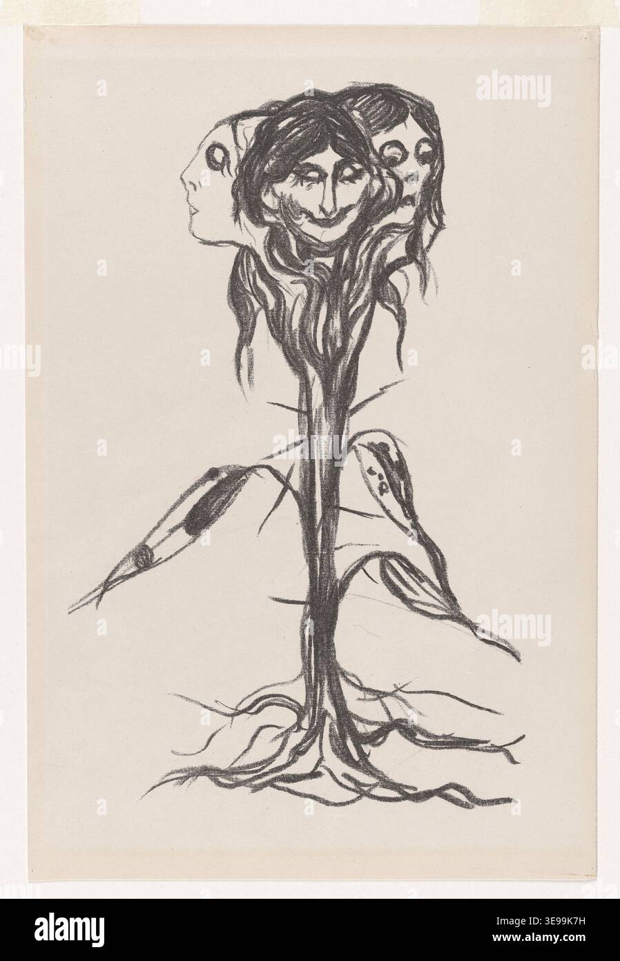 Edvard Munch (1863-1944) est un peintre norvégien connu pour son exploration des thèmes psychologiques et existentiels. Cette copie d'archives, conservée à Munchmuseet, plonge dans les thèmes de l'anxiété et des troubles émotionnels. Banque D'Images