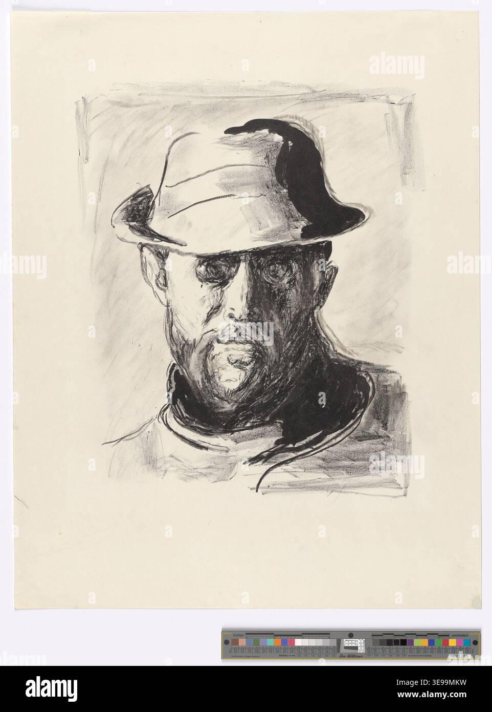 Cette copie d'archives d'Edvard Munch (1863-1944), conservée au Munch Museum (Munchmuseet), reflète l'exploration continue de Munch de l'émotion humaine, de la vulnérabilité psychologique et de son utilisation de la gravure pour transmettre des thèmes psychologiques complexes. Banque D'Images