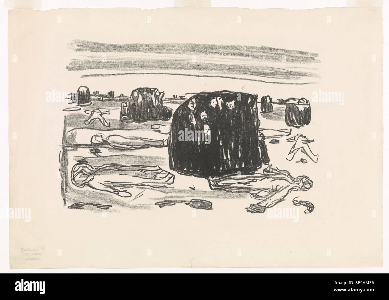 Edvard Munch (1863-1944) est un peintre et graveur norvégien, surtout connu pour son œuvre emblématique *le cri*. Cette image fait partie de la collection d'œuvres graphiques de Munch, conservée au Musée Munch. Les contributions de Munch à l'expressionnisme ont eu un impact durable sur l'art moderne et continuent d'influencer les artistes du monde entier. Banque D'Images