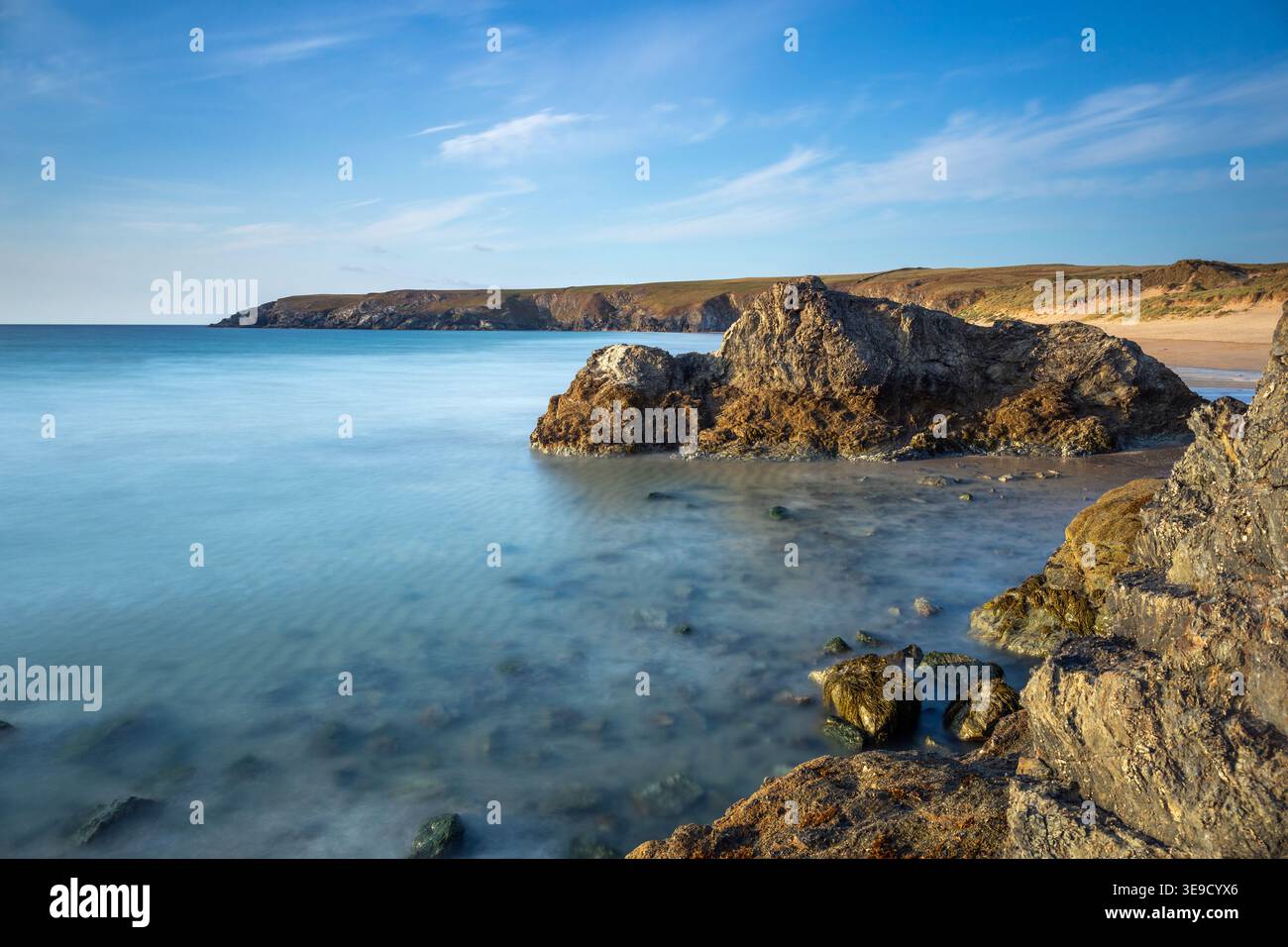 Holywell ; plage ; Cornouailles ; Royaume-Uni Banque D'Images